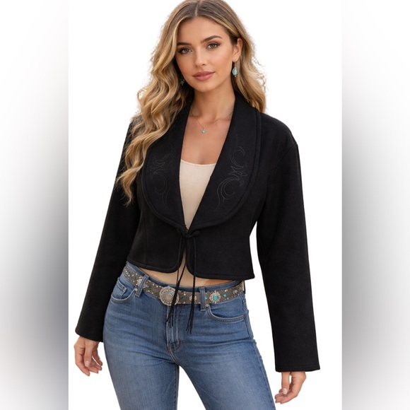 Midwest Garment Company Jackets & Blazers - Midwest Garment Company Western Wool Cropped Blazer